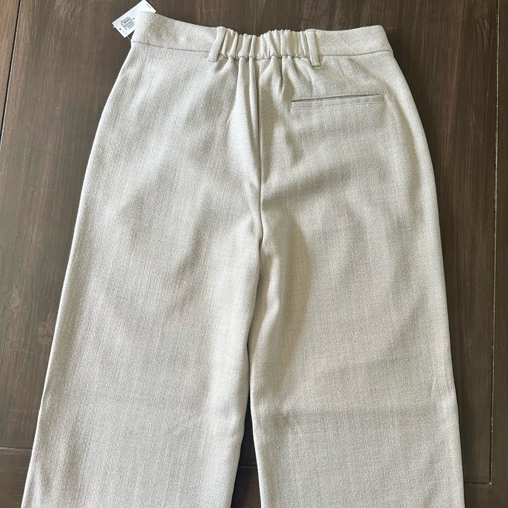 Old Navy Beige Wide Leg Trousers | M | Cozy | Fall Winter | Normcore Preppy Chic - Picture 6 of 13